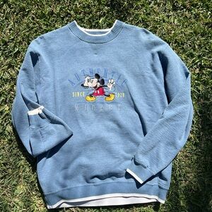 Vintage Disney Authentic Mickey Blue Crewneck Sweater